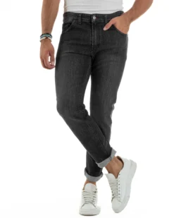 Jeans Skinny Fit Cinque Tasche Denim Grigio JS1140A
