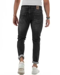 Jeans Skinny Fit Cinque Tasche Denim Grigio JS1140A