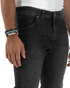 Jeans Skinny Fit Cinque Tasche Denim Grigio JS1140A