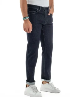 Jeans Slim Fit Cinque Tasche Denim Blu JS1142A