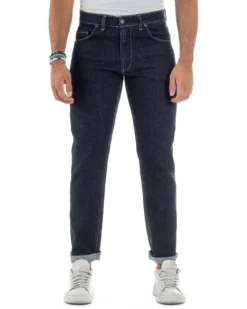 Jeans Slim Fit Cinque Tasche Denim Blu JS1142A