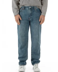 Jeans Uomo Baggy Fit Cinque Tasche Basic Denim JS1173A