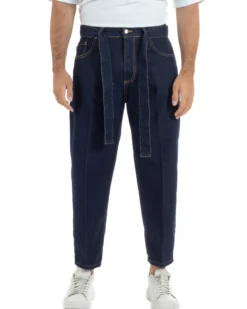 Jeans uomo carrot fit basic cintura denim scuro BlackSunday JS1194A