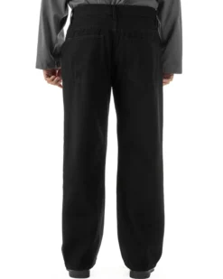 Jeans uomo cinque tasche baggy fit basic cotone nero GIOSAL-JS1179A