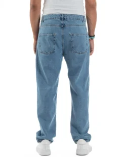 Jeans Uomo Cinque Tasche Baggy Fit Basic Denim GIOSAL-JS1121A