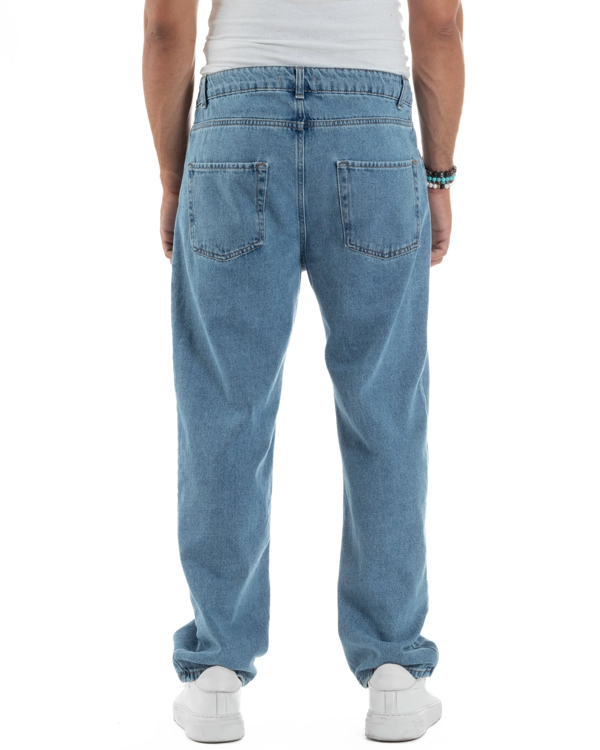 Jeans Uomo Cinque Tasche Baggy Fit Basic Denim GIOSAL-JS1121A