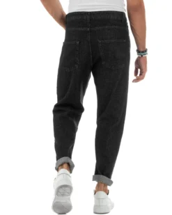 Jeans Uomo Cinque Tasche Regular Fit Basic Nero JS1127A