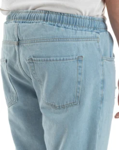 Jeans uomo jogger basic pantalaccio loose fit denim medio GIOSAL-JS1111A