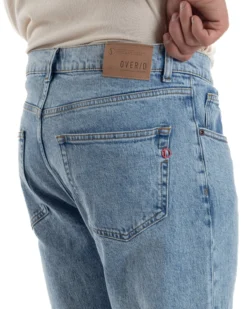 Jeans Uomo Pantaloni Regular Fit Basic Denim Chiaro Over-D OC1F2W5D21