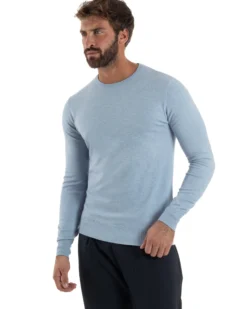 Maglioncino Uomo Girocollo Maglia Rasata Basic Polvere M2570A