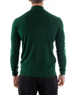 Maglioncino Uomo Maglia Mezzo Collo Sottogiacca Verde Bottiglia M2566A