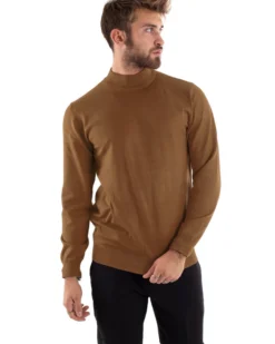Maglioncino Uomo Maglia Mezzo Collo Sottogiacca Camel M2608A