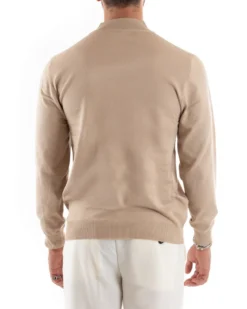 Maglioncino Uomo Maglia Mezzo Collo Sottogiacca Beige M2560A