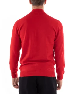 Maglioncino Uomo Maglia Mezzo Collo Sottogiacca Rosso M2564A