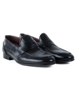 Mocassini College Uomo Con Bendina Scarpe Classiche Ecopelle Eleganti Cerimonia Suola Di Cuoio Con Ovalino Antiscivolo Casual Blu GIOSAL-S1273A