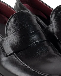 Mocassini College Uomo Con Bendina Scarpe Classiche Ecopelle Eleganti Cerimonia Suola Di Cuoio Con Ovalino Antiscivolo Casual Nero GIOSAL-S1274A