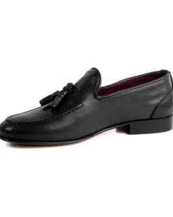Mocassini College Uomo Con Nappine Scarpe Classiche Ecopelle Morbida Eleganti Cerimonia Suola Di Cuoio Con Ovalino Antiscivolo Casual Nero GIOSAL-S1282A