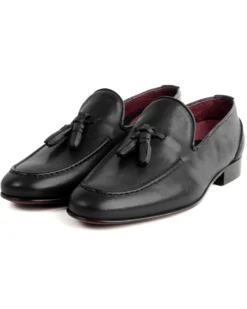 Mocassini College Uomo Con Nappine Scarpe Classiche Ecopelle Morbida Eleganti Cerimonia Suola Di Cuoio Con Ovalino Antiscivolo Casual Nero GIOSAL-S1282A