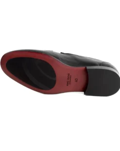 Mocassini College Uomo Con Nappine Scarpe Classiche Ecopelle Morbida Eleganti Cerimonia Suola Di Cuoio Con Ovalino Antiscivolo Casual Nero GIOSAL-S1282A