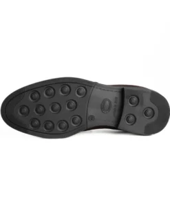 Mocassini Doppia Fibbia Uomo Scarpe Camoscio Eleganti Cerimonia Suola Gomma Casual Marrone GIOSAL-S1286A