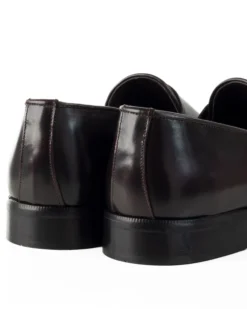 Mocassini Doppia Fibbia Uomo Scarpe Ecopelle Abrasivate Lucide Eleganti Cerimonia Suola Di Cuoio Casual Marrone GIOSAL-S1264A