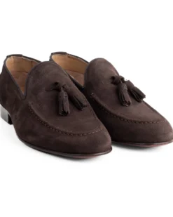 Mocassini Uomo Con Nappine Scarpe CamoscMocassini uomo con nappine scarpe camoscio eleganti cerimonia pelle scamosciata suola di cuoio con ovalino antiscivolo casual marrone GIOSAL-S1267A