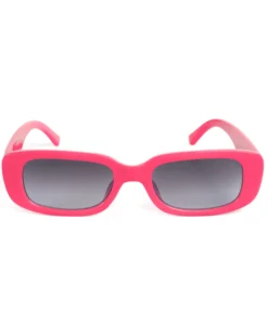 Occhiali da Sole Uomo Donna Unisex Casual Sunglasses Lenti Nero Squadrate Rosa Fluo GIOSAL-OC1062A