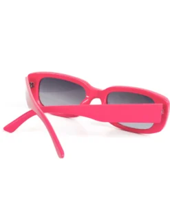 Occhiali da Sole Uomo Donna Unisex Casual Sunglasses Lenti Nero Squadrate Rosa Fluo GIOSAL-OC1062A