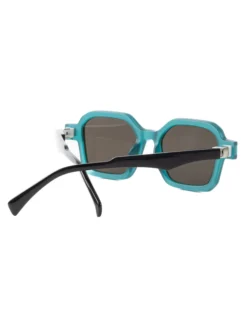 Occhiali da Sole Uomo Unisex Sunglasses Geometrici Squadrati Esclusivi Turchese GIOSAL-OC1086A