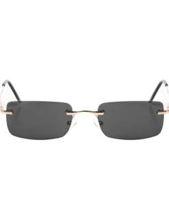 Occhiali da Sole Uomo Unisex Sunglasses Lenti Squadrate Casual Sottili Nero GIOSAL-OC1081A