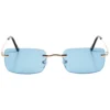 Occhiali da Sole Uomo Unisex Sunglasses Lenti Blu Squadrate Sottili GIOSAL-OC1013A