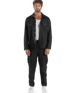 Outfit Camicia Pantaloni Cargo Lino OU2511A