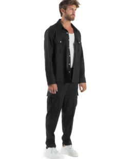 Outfit Camicia Pantaloni Cargo Lino OU2511A