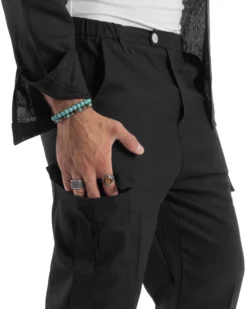 Outfit Camicia Pantaloni Cargo Lino OU2511A