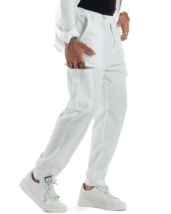 Outfit Camicia Pantaloni Cargo Lino OU2512A