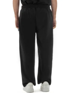 Pantaloni uomo baggy pantalaccio tuta cotone basic logo nero ICON IUP001