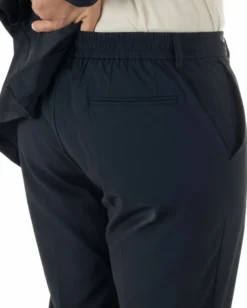 Pantaloni uomo no stiro impermeabile coulisse blu GIOSAL-P6463A