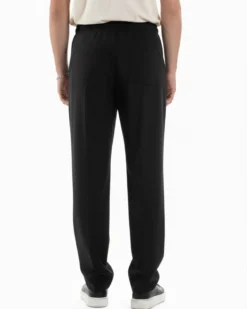 Pantaloni Uomo Pantalaccio Morbido Viscosa Baggy Fondo Largo Nero P6089A