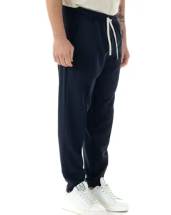 Pantaloni Uomo Pantalaccio Viscosa Morbido Regular Fit Blu P6245A