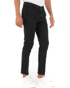 Pantaloni Uomo Tasca America Lungo Classico Slim Nero GIOSAL-P5405A