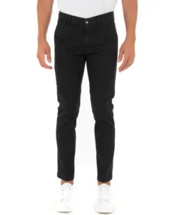 Pantaloni Uomo Tasca America Lungo Classico Slim Nero GIOSAL-P5405A
