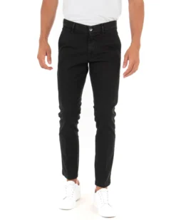 Pantaloni Uomo Tasca America Lungo Classico Slim Nero GIOSAL-P5405A