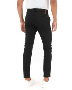 Pantaloni Uomo Tasca America Lungo Classico Slim Nero GIOSAL-P5405A