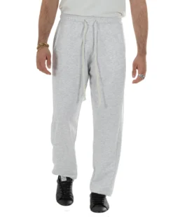 Pantaloni uomo tuta balloon fit cotone leggero pantalaccio japan baggy grigio chiaro GIOSAL-P6440A