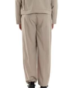 Pantaloni Uomo Viscosa Baggy Fondo Ampio Fusciacca Beige GIOSAL-P6287A