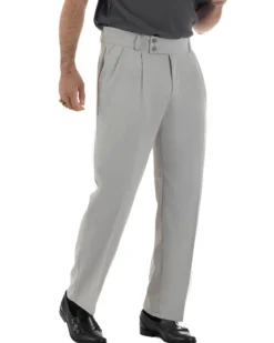 Pantaloni uomo viscosa baggy fondo ampio vita alta pinces grigio GIOSAL-P6482A