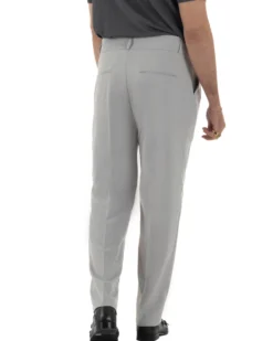 Pantaloni uomo viscosa baggy fondo ampio vita alta pinces grigio GIOSAL-P6482A