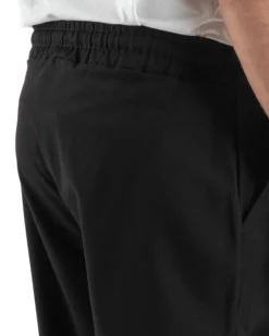 Pantaloni uomo viscosa wide leg coulisse pantalaccio nervatura nero GIOSAL-P6489A