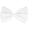 Papillon Farfalla Raso Uomo Unisex Cravattino Bianco Accessorio Elegante Cerimonia Casual Basic GIOSAL-CP1072A