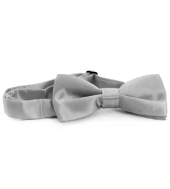 Papillon Farfalla Raso Uomo Unisex Cravattino Grigio Chiaro Accessorio Elegante Cerimonia Casual Basic GIOSAL-CP1062A